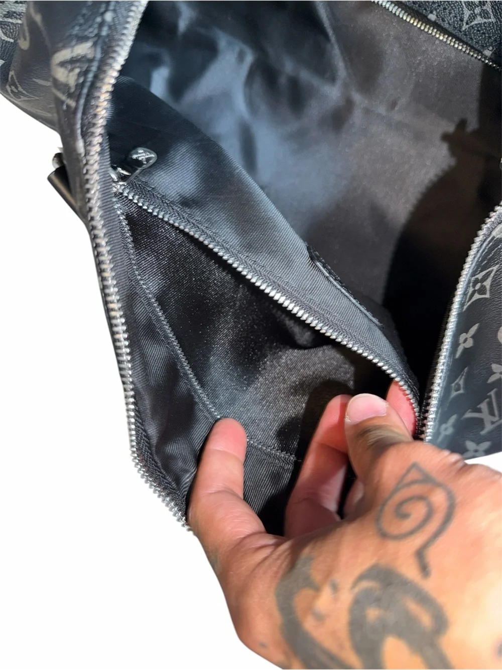 BlackMonogram Canvas Duffel Bag